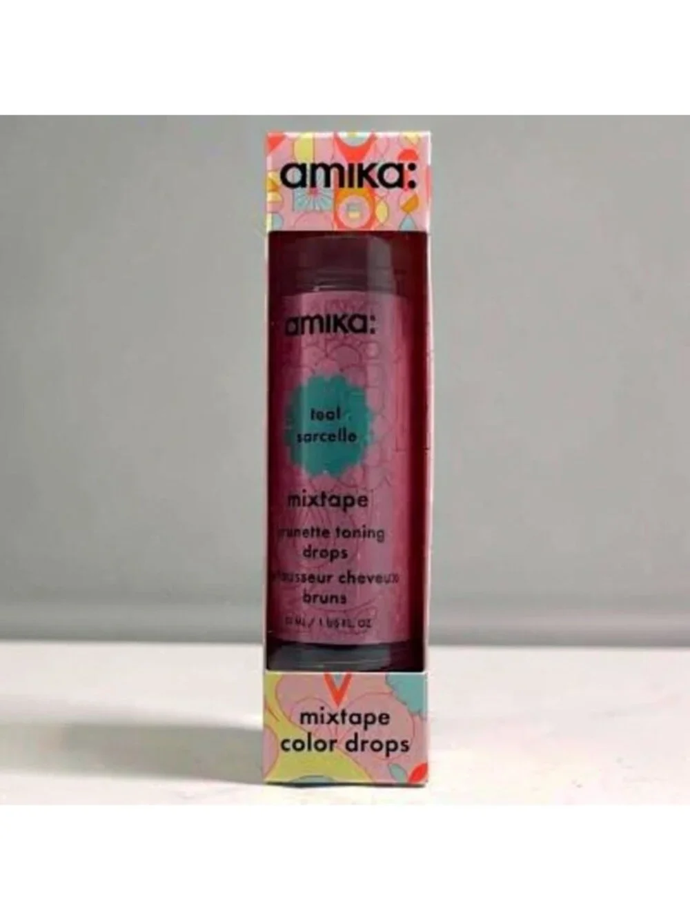 Amika Mixtape Teal Brunette Toning Drops Custom Color Mix‑In 1 oz/30 mL New